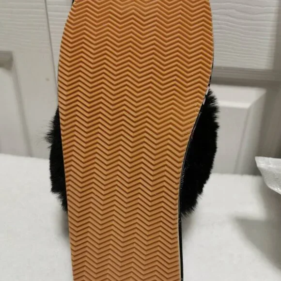 Home Fuzzy Slippers for Women Open Toe, Indoor Plush Thong Slippers Flip Flops - Picture 3 of 3